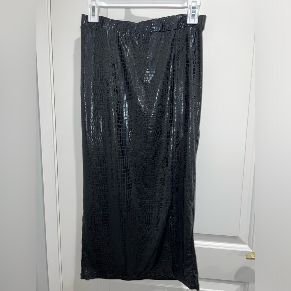 Snake print skirt